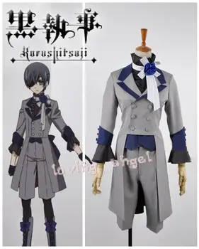 

Anime Black Butler 3 Ciel Phantomhive Grey Suit Cosplay Customized Size Costume