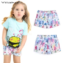 Yilaku Шорты для девочки спортивные короткие хлопковые штаны модные шорты Детская одежда Костюмы Короткие штаны CI054-5-6