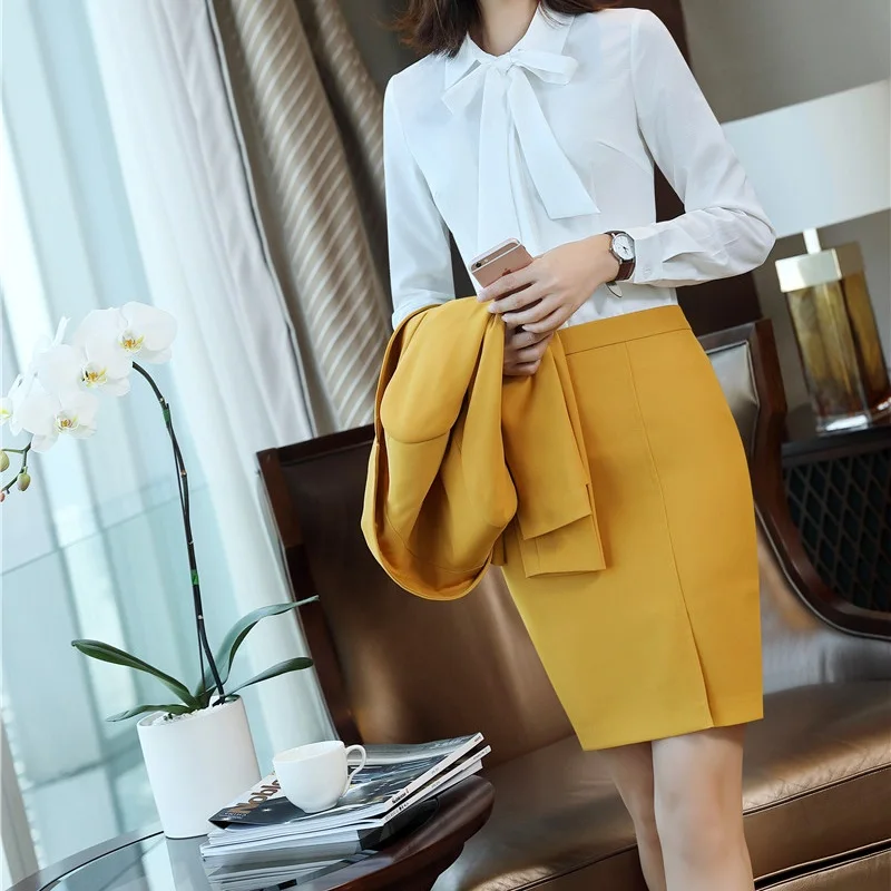 Fashion Caramel Formal Uniform Styles Skirts Ladies Office Business Work Wear Women Professional Slim Hips Skirt Shorts