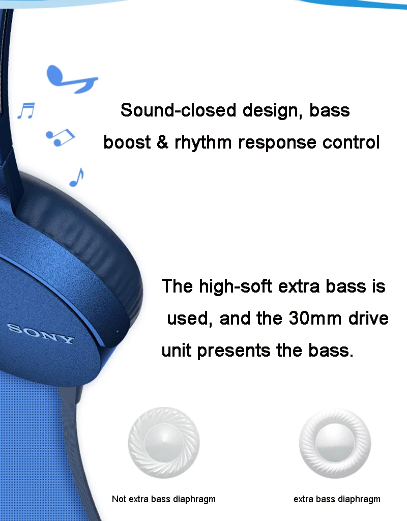 SONY бас MDR-XB550AP наушники Сабвуфер телефонный Звонок музыка Проводная гарнитура для huawei для samsung