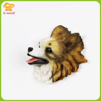 

2019 New Samoyed head silicone mold fondant mold cake mold DIY candy baking decoration tools