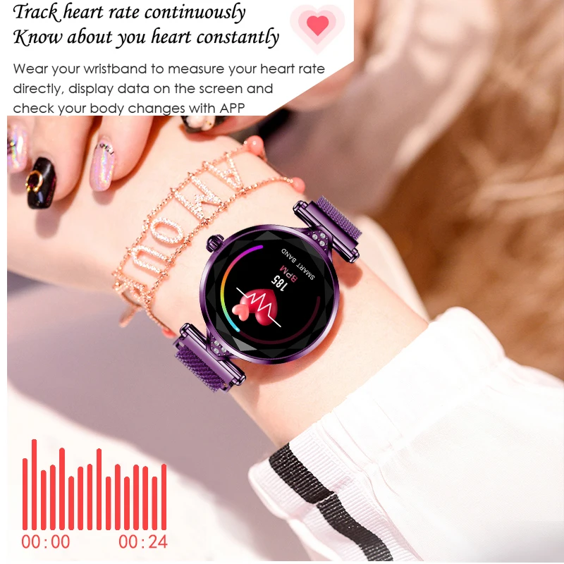 Fashion Women Smart Fitness Bracelet Heart Rate tracker Blood Pressure Smart Watch pulsera inteligente for Girlfriend