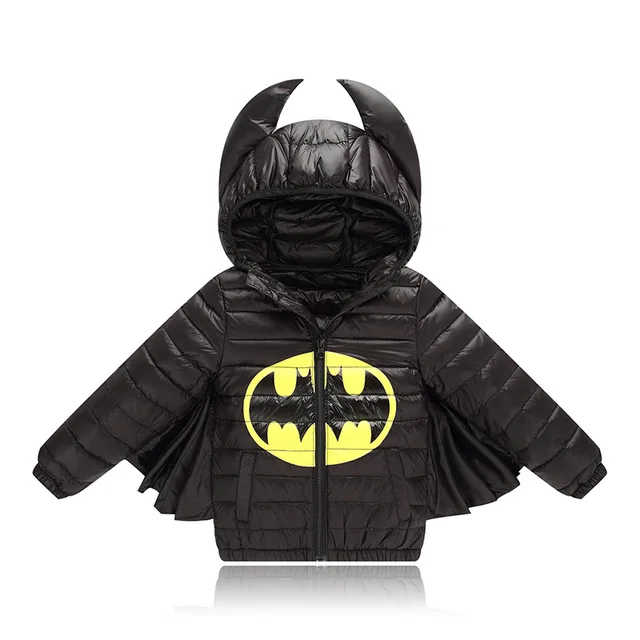 Boy Winter Jacket Coat Batman Girls Winter Coat with Horn Hooded Bat ...