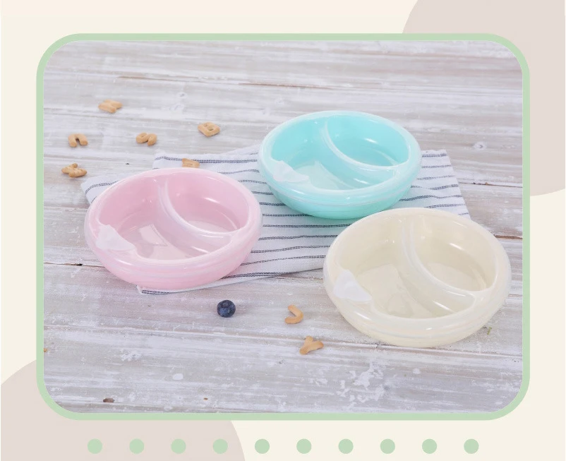

Non-slip Warming Plate Dish Bowl Baby Food warm container with spoon lid feeding Insulation cup suction plate tools BPA free