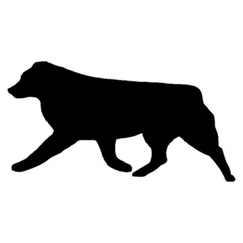 

16.5*8.8CM Australian Shepherd Dog Car Stickers Silhouette Vinyl Decal Car Styling Truck Decoration Black/Silver S1-0791