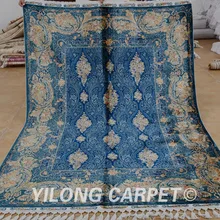 Yilong 5,6 'x8. 2' старинной ручной работы ковер из Турции темно-синие ручной работы пакистанские коврики(1830