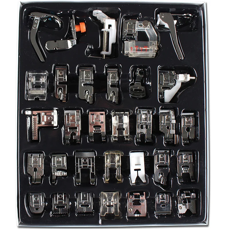 

New Domestic Sewing Machine Presser Foot Feet Kit Set 32pcs For Brother Singer Janome Sewing Tools & Accessory