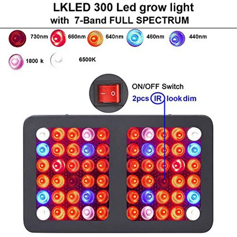 300W 600W 900W 1200W Led Grow Light полный спектр для растениеводства Крытый лампы растения