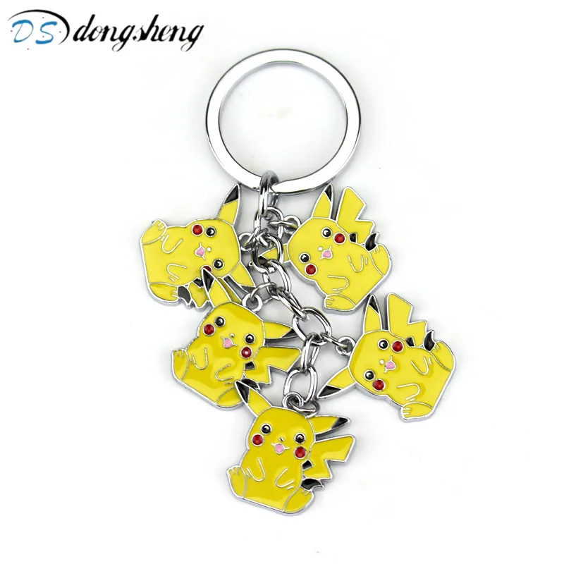 

Pikachu Pokemon Go Keychain Raichu Shaymin Eevee Fennekin Entei Keychain Pocket Monster Keyrings for Fans -50