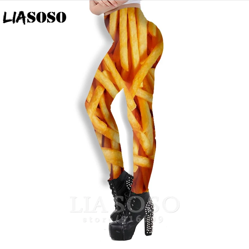 

3d Print Men Women full length sexy Beach Harajuku High waist Leggings French fries Sweatpants Pants anime jogger trousers E924