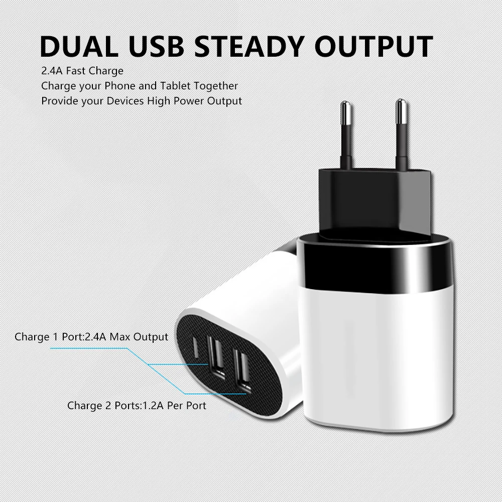 SeenDa USB سريعة تهمة 5 V 2.4A الهاتف المحمول شاحن آيفون سريع محول الشحن ل Xiaomi سامسونج غالاكسي شاحن السفر