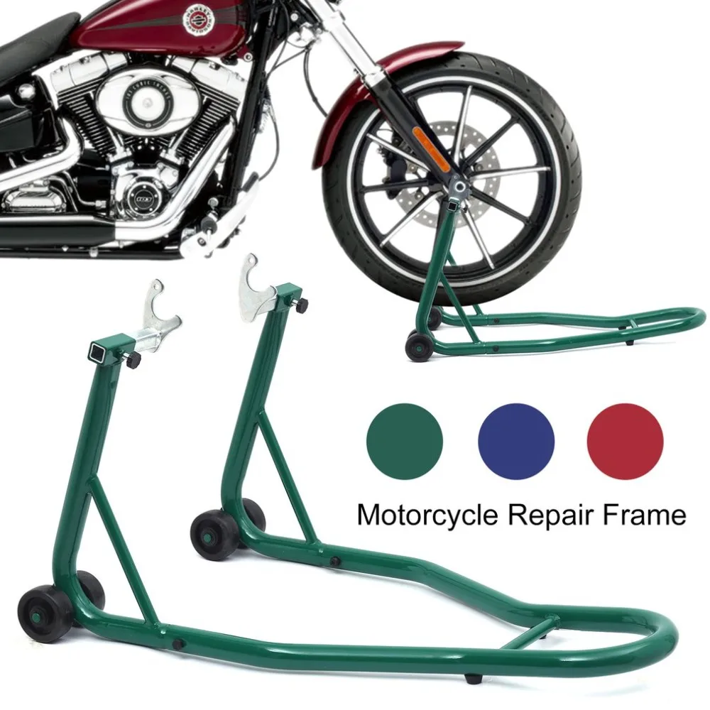 

(Ship From DE)Heavy Duty Motorbike Paddock Stand Autobike Rim Lift Durable Motorcycle Front Wheel Stand Vehicle Repairing Tool