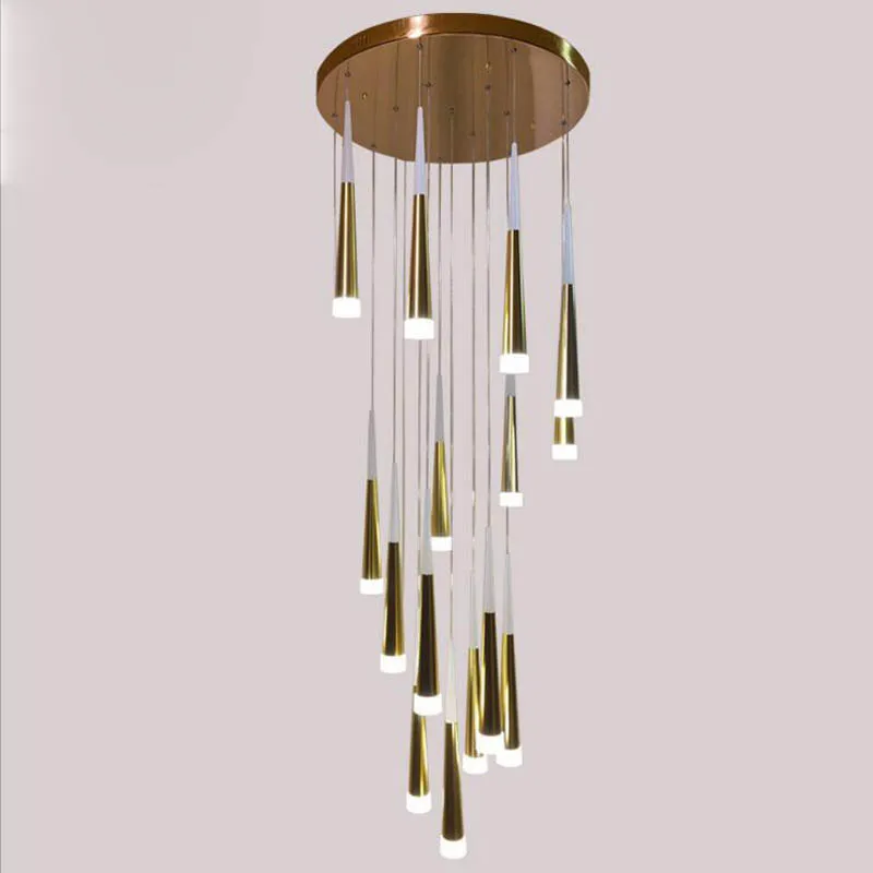 Hotel lobby living room bar villa modern minimalist Nordic lighting restaurant meteor shower LED chandelier led lighting fixture