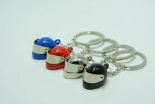 

Helmet Keychain Creative Accessories Polished Chrome Model Motorcycle Bicycle Movable Sunshade Key Chain Ring Keyring Keyfob