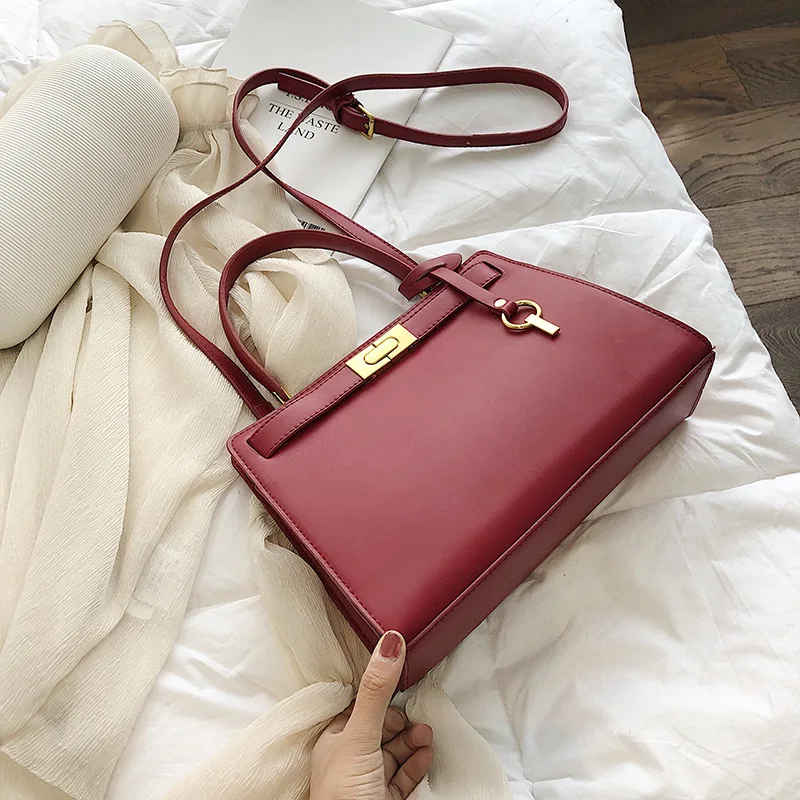 

European Vintage Fashion Small Tote bag 2019 New Quality PU Leather Women's Designer Handbag Portable Shoulder Messenger Bags