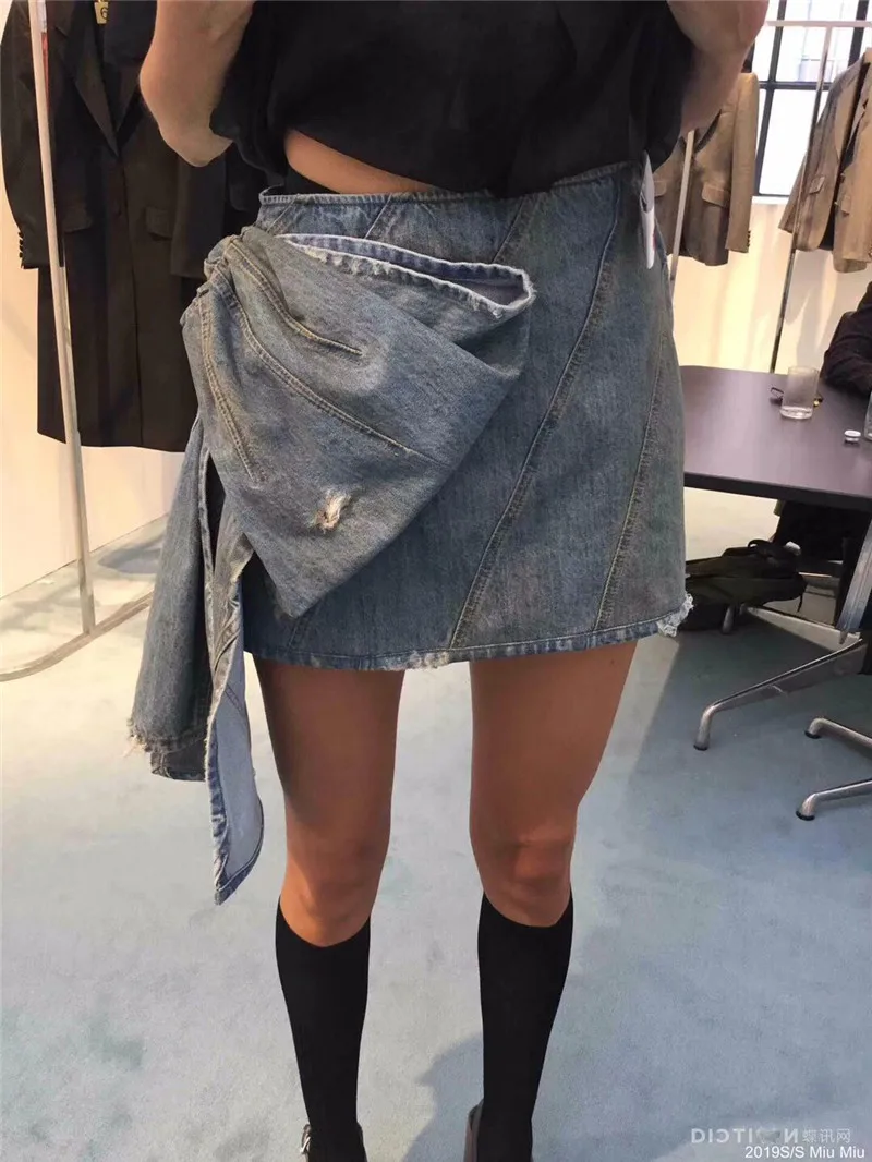 

2019 summer new arrive demin skirts big bow mini skirts high quality