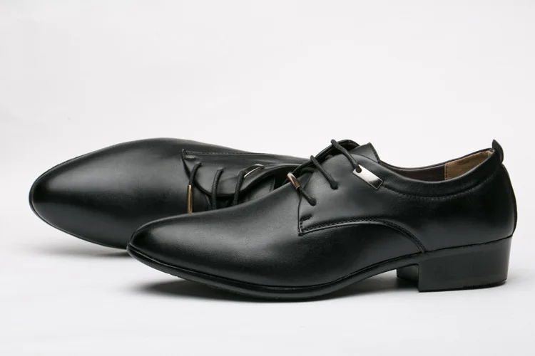 QIYHONG/; кожаная повседневная мужская обувь; модные мужские туфли на плоской подошве с круглым носком; удобные офисные Мужские модельные туфли размера плюс 38-48