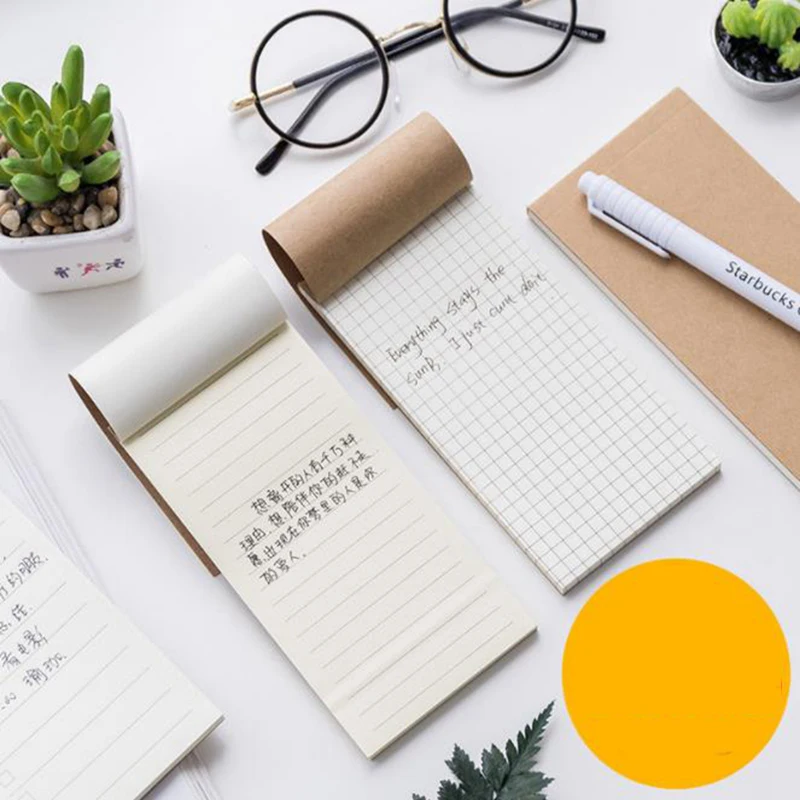 Kraft Paper Memo Pad Notepad Daily Weekly Planner Book Time Management