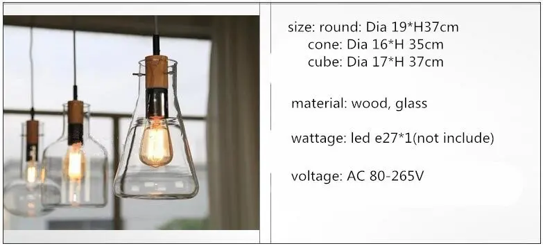 Стеклянный подвесной светильник, Подвесная лампа Hout Glas, деревянная лампа, Lamparas Colgantes Lamparas De Techo Colgante, современный подвесной светильник, деревянный