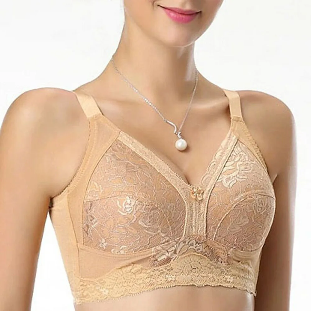  Womens Lingerie Sexy Bra Wireless Plus Size brassiere Elegant Embroidered Bh Underwear Tops Size A 
