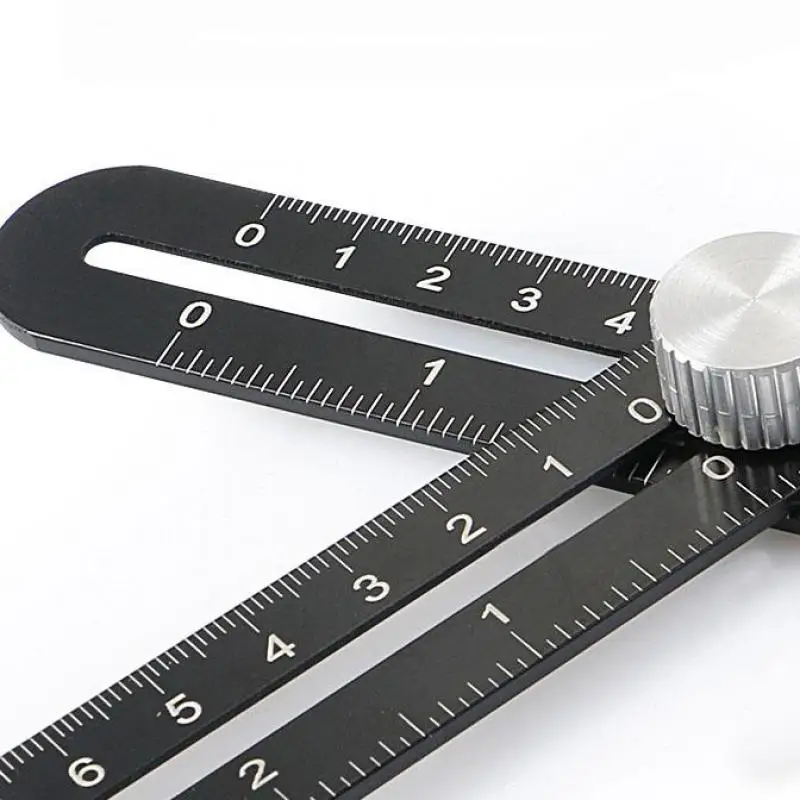 

Four Folding Ruler, Universal Angle Ruler, Multi-functional Four-angle Ruler, Aluminum Alloy Woodworking Folding Ruler, Special-