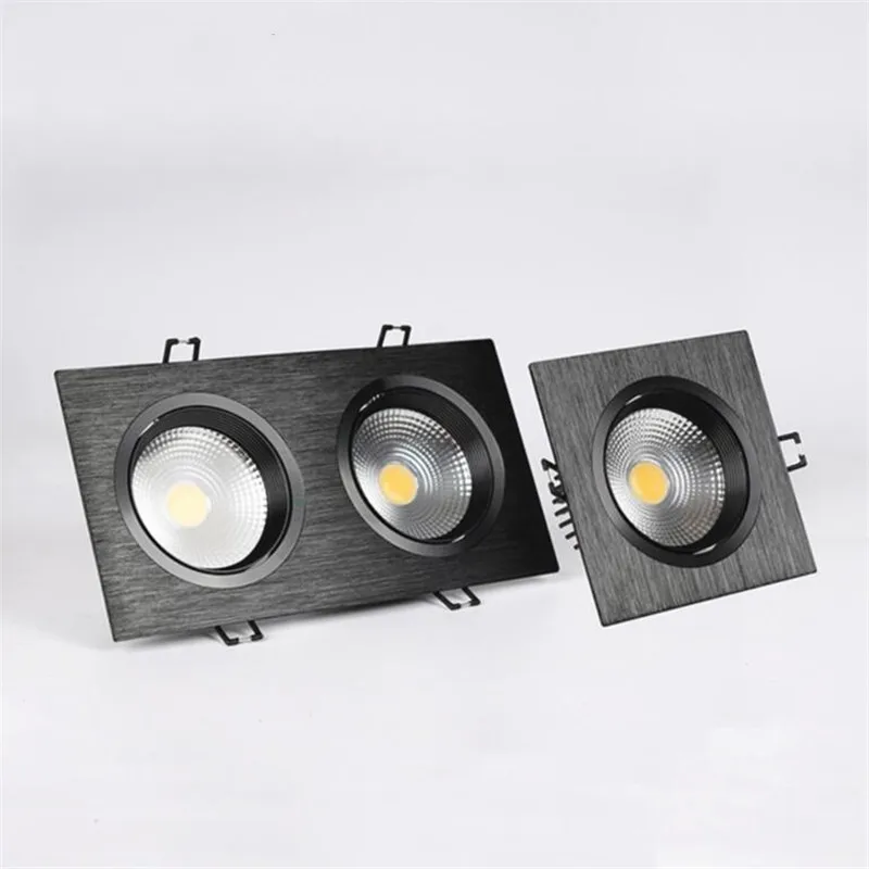 

Dimmable Single/Double COB 10W/2*10W LED Downlight COB Spot Recessed Ceiling Downlight Light White shell / Black shell