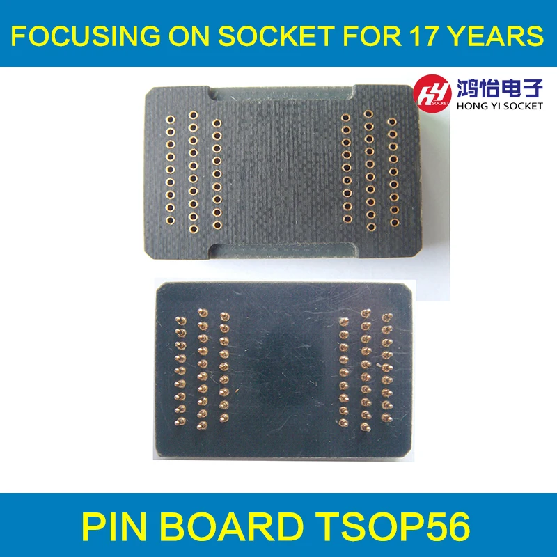 

2 pcs / lot Pin Board TSOP56-0.5 Interposer Board 56 pins Receptacle Pin Adapter Plate Burn in Socket Plug pin