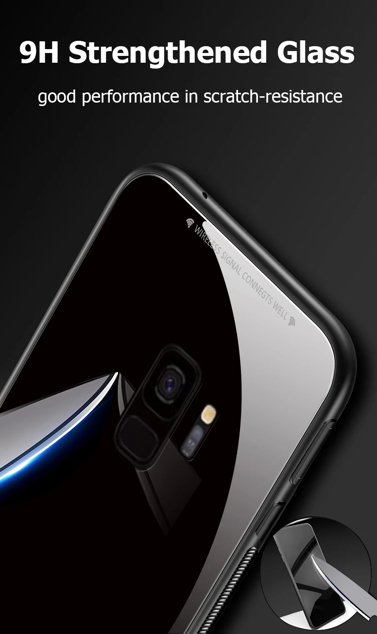 For-Samsung-Galaxy-A7-2018-Case-Luxury-Slim-Fit-Glossy-Tempered-Glass-Silicone-Frame-Hard-Cover(26)