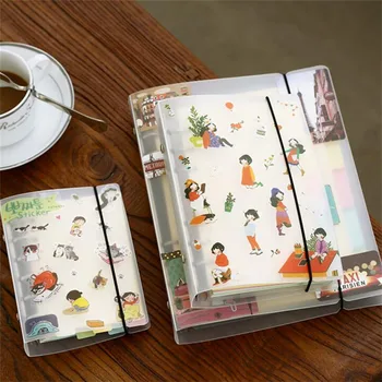 

Transparent / /A7 PVC Coil Shell For 6 Holes Folder Diary Shell Sheet Shell Concise School Creative Student Supply A5 A6