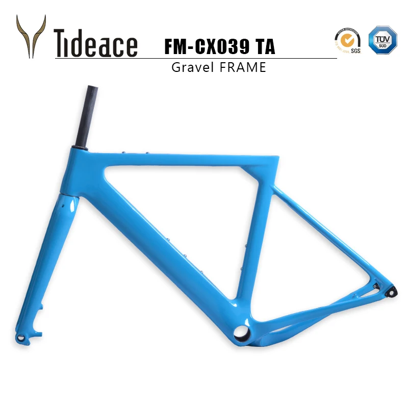 Sale Tideace 2019 Post mount Aero Carbon gravel Bicycle Frame S/M/L Disc Bike Carbon QR or thru axle accpet DIY 0