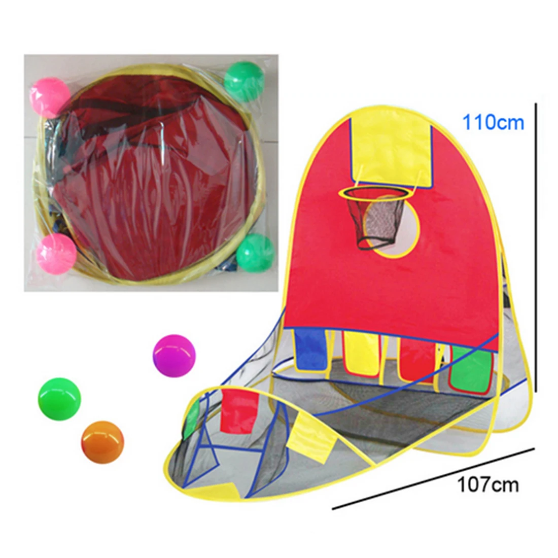 

Child Play Games Tent Toddler Basketball Shooting Game Tent Indoor and Outdoor Foldable Playing Tent with Basketball Hoop