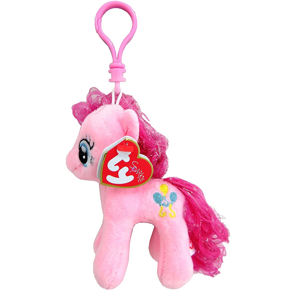 Pyoopeo Ty Sparkle 4" 10cm Pinkie Pie Pony Clip Keyring Plush Small