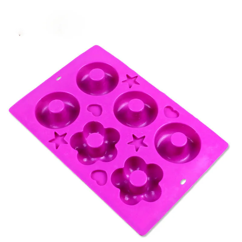 6 Lattices Flower Shape Silicone Cake Mold Jelly Doughnut Donut Mold Bundt Ring  Molde Chocolate Mould DIY Cake Tools02