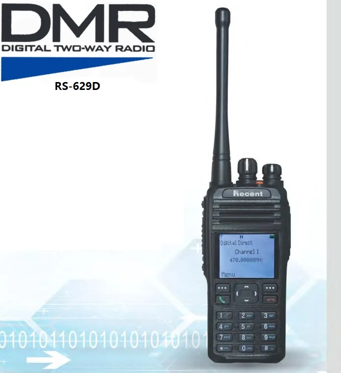 Профессиональное цифровое двухстороннее радио RS629D DMR walkie talkies трансивер UHF 1024