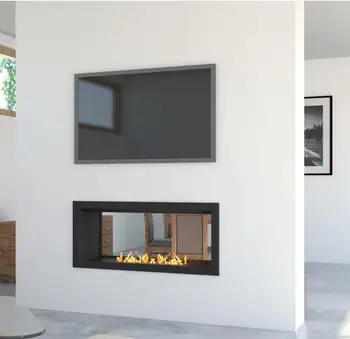 

Inno living fire 36 inch black panel bioethanol real flame fireplace