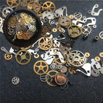 

2017 Nail jewelry time gear DIY steam punk wind machinery nail ornaments copper nail art decorations nails accessoires DM078