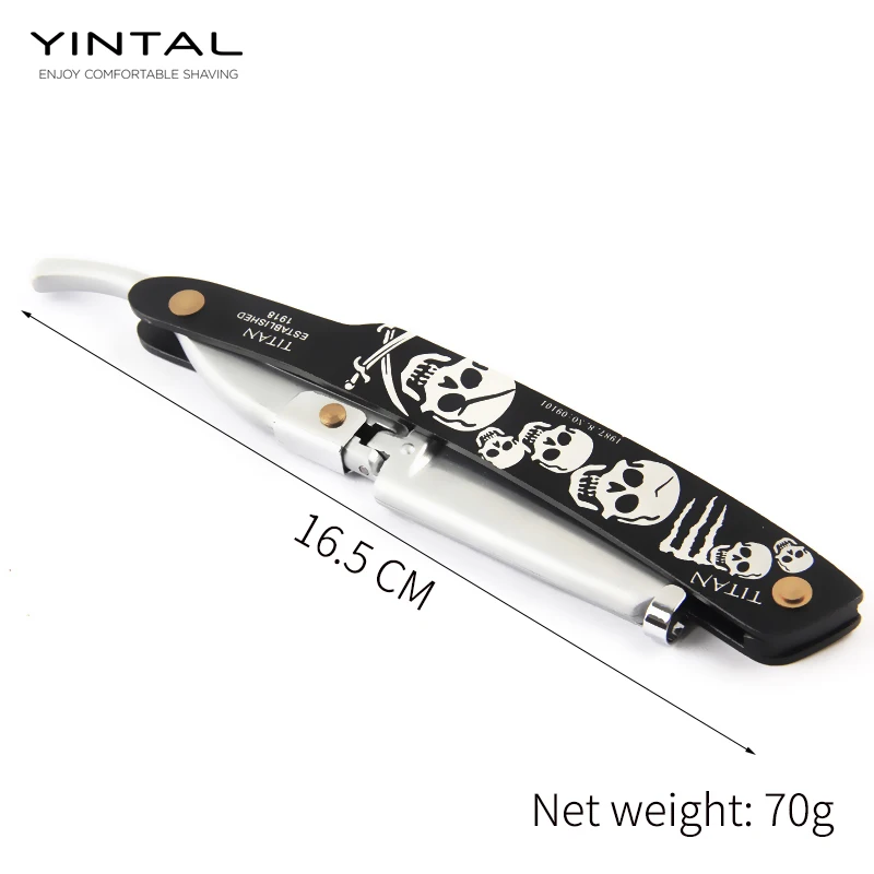 YINTAL мужское прямое бритвенное лезвие сменная ручная металлическая ручка