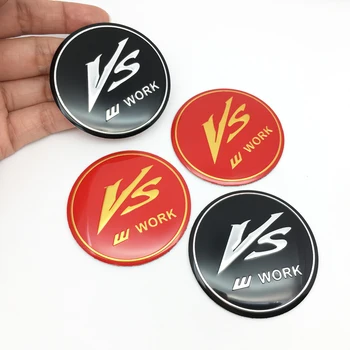 

4pcs 56mm Car Wheel Center Cover Hub Caps WORK VS Sticker WORK EMOTION Badge Emblem Sticker for TOYOTA Lexus Camry Car Styling