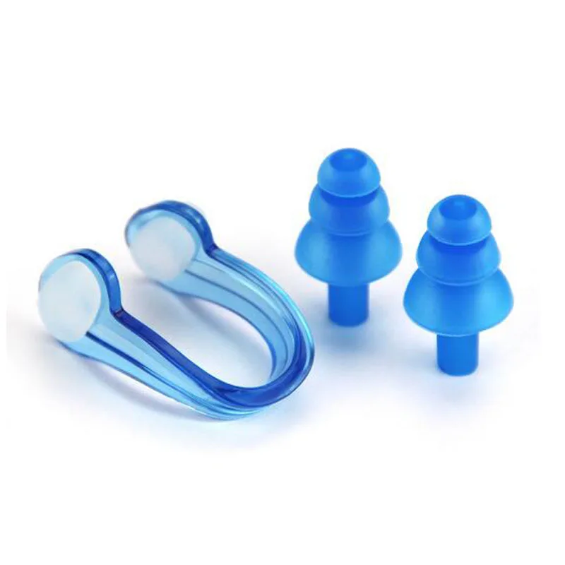 2016 NEW Soft Silicone Swimming Nose Clips + 2 Ear Plugs Earplugs Gear