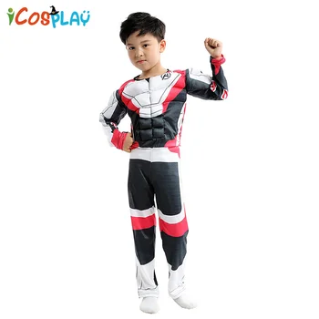 

Avengers 4 Quantum Warrior Children's Cos Final Battle Siamese Muscle White Robe Party Holiday Ball Halloween Role Playing