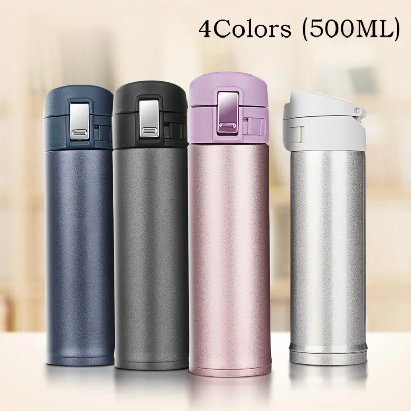 

Quality Termos 500Ml Thermoses Cup Stainless Steel Bottle Vacuum Flasks Garrafa Termica Infantil My Bottle Thermo Coffee Mug
