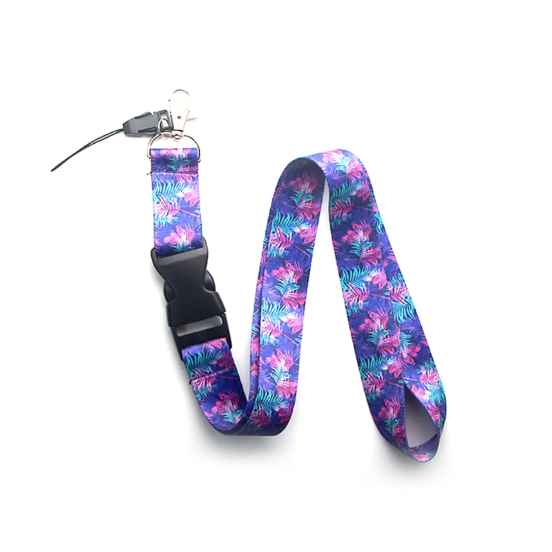 

K120 Purple Jungle Neck Strap Lanyard for keys ID Card Phone Straps USB Badge holder DIY Neck Strap Hang Rope Lariat Lanyards