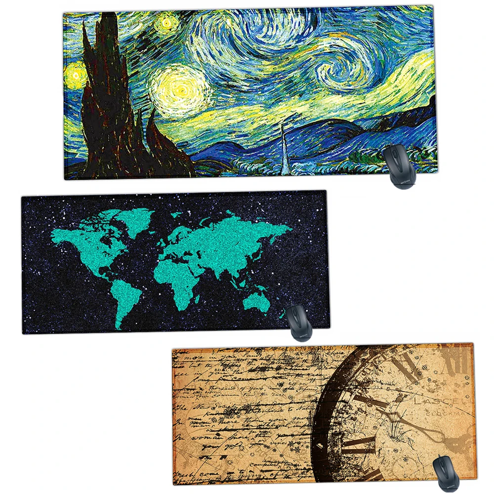 

Rubber DIY Mouse Pad Mat Gaming Custom Mousepad XL 90 X 40 cm Keyboard Mat Computer Mousepad World Map Desk Mat For cs go LOL