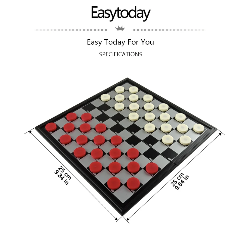 Шахматная Магнитная Складная шахматная доска Easytoday высококачественный