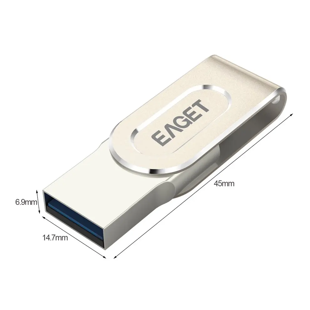 EAGET V88 USB 3,0 Micro USB OTG Флешка 16 ГБ 32 г 64 г карта памяти кольцо для ключей отверстие флэш-накопитель для телефона Android ноутбук ПК