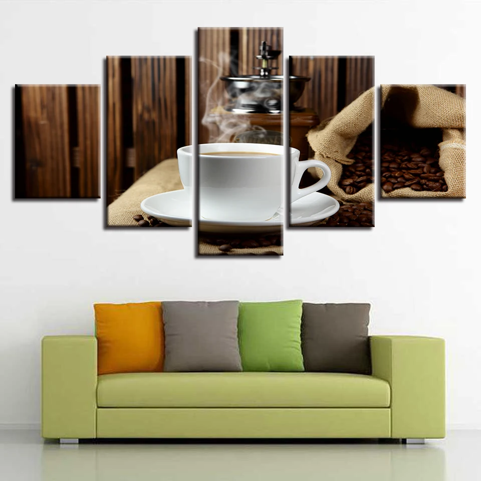 Living-Room-Wall-Decor-Frame-HD-Prints-5-Pieces-Steaming-Hot-Coffee-And-Coffee-Beans-Paintings (1)