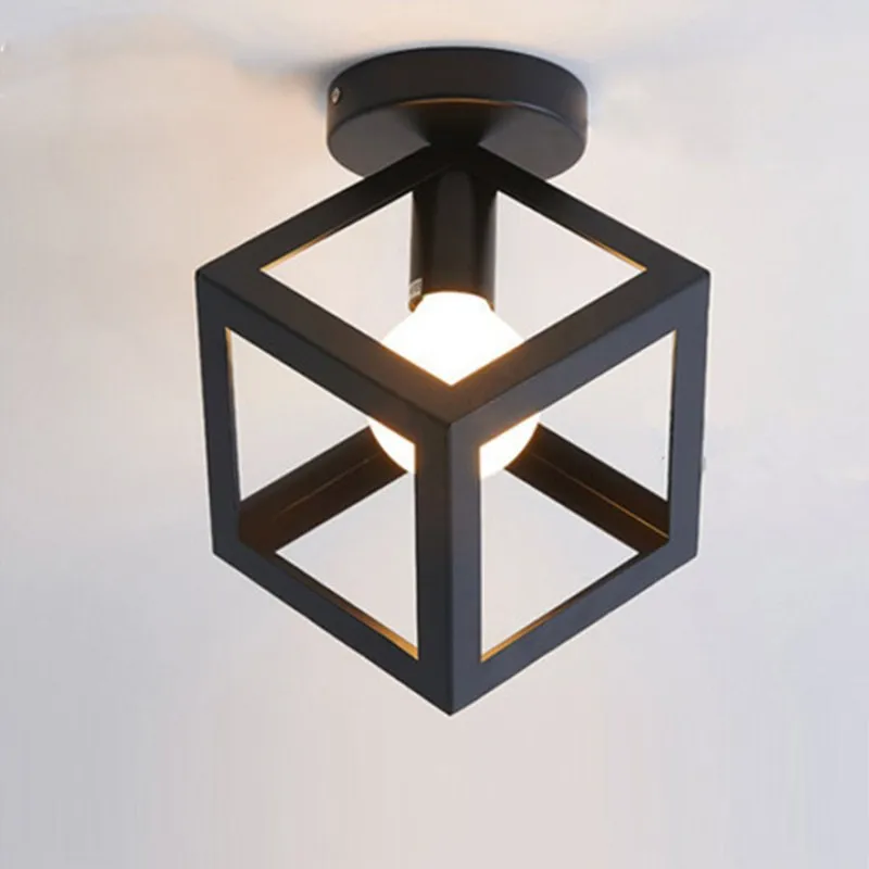 

Vintage Ceiling Light Iron Black Ceiling Lamp for living room kitchen bar Home Lighting Fixture Industrial loft luminari lights