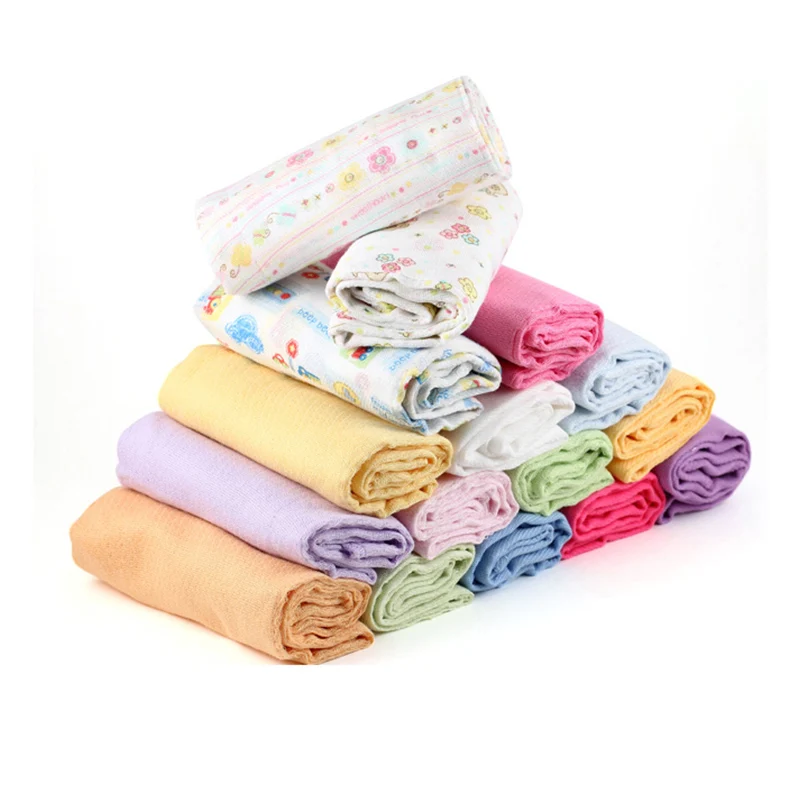 Baby Diaper Cotton Diapers Reusable Washable Cotton Birdseye Fabric Breathable Cartoon Printing Folding and thickening 50*36cm