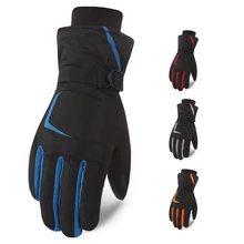 1 пара зимние уличные перчатки с сенсорным экраном водонепроницаемые перчатки для вождения противоскользящие теплые перчатки EDF88