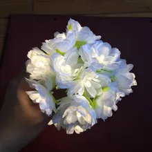 Цветок белая роза Фея теплый белый 20 светодиодный свет в винтажном стиле; Свадебная вечеринка Спальня украшение стола подарок для домашнего декора